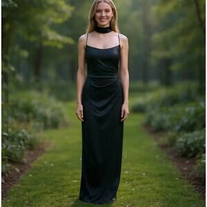 Jenny Yoo Wren Satin Dress Bridesmaid Dark Green 10 Medium